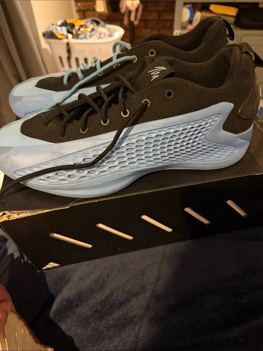 adidas Men's Blue and Black Athletic Sneakers